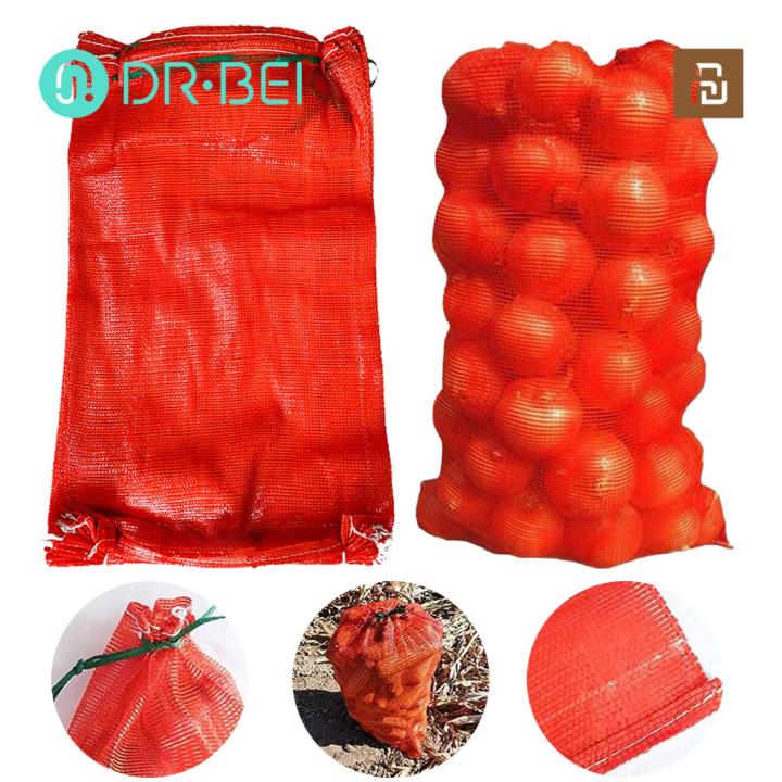 Mesh Bag for Harvesting 10pcs Mesh Bag Strong Drawstring Reusable Onion Bags Breathable Vegetable Storage Net Bag Tightly Woven Mesh Bag for Cabbage