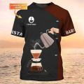 【ETOP】Newest Summer Men‘s Barista T-shirt Coffee Lover Custom Name 3D Printed t shirt Unisex Casual Tshirt Coffee Shop Uniform DW102. 