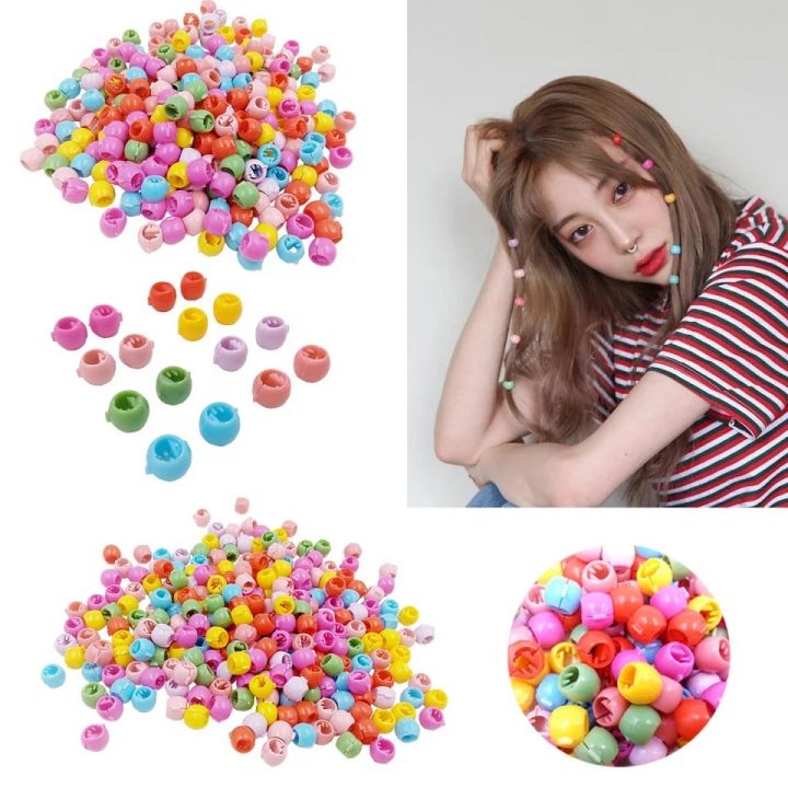 40pcs Hair Braids Plastic Beads Headwear Girls Colorful Small Ornament Clips Hair Calw Clips For Women Hair Accessories