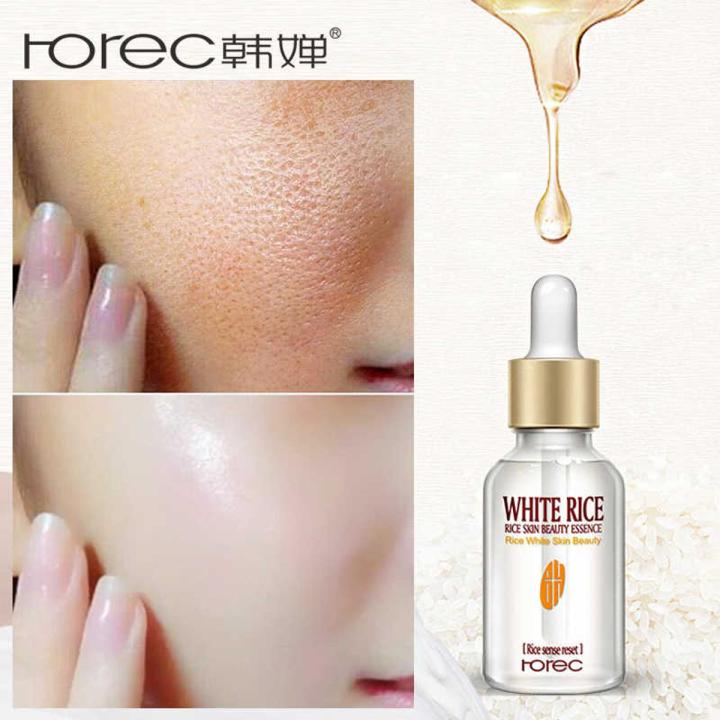 White Rice Serum For Face Moisturizer Anti Wrinkle Anti Aging Face Fine Lines Primer And Acne Treatment Skin Care Serum 15ml