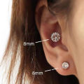 Zircon magnet earrings clip-on earrings for men 1-10 pairs of crystal strong magnetic earrings for women punk round non-pierced jewelry. 