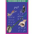 BulBul ka Bacha Poem Urdu P01 - Board and Chart Graphics Flex sheet Panaflex Penaflex pana pena flex for Learning Education and Decoration of Class Room of School and College with customise Your School and Teacher Name. 
