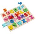 Wooden 3D Alphabet Puzzle Board - Capital ABC Letters. 