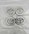 Toyota Wheel Cap Logo Chrome Color - 4 Pieces. 