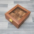 6 Slot 12 Slot and 20 Slot Grid Natural Wood Veneer High Quality Watch Display Organizer Box Smart Watch Storage Case. 