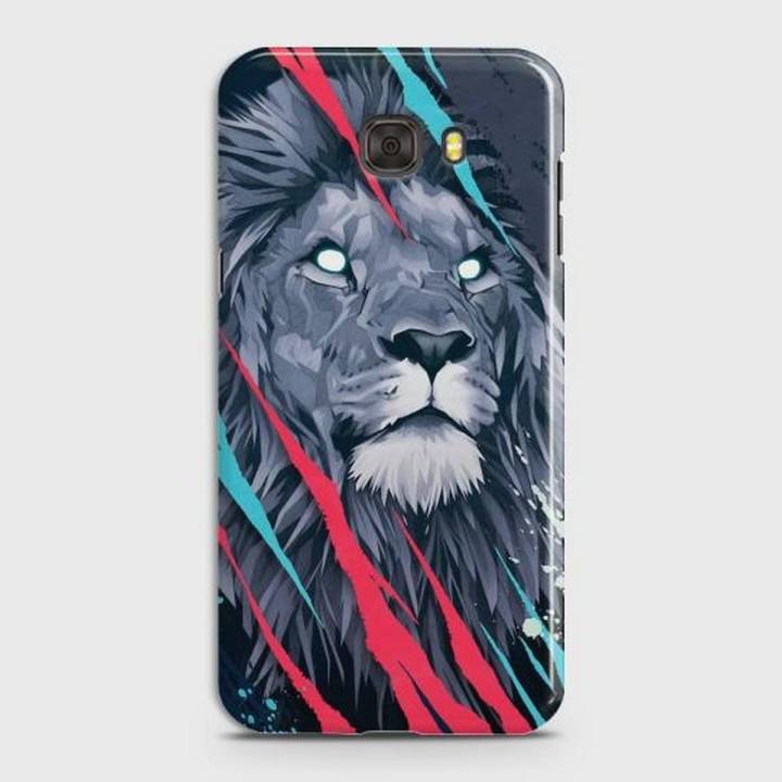 Samsung C7 Pro Cover - SkinLee HQ Hard Case - Abstract Animated Lion - SKINLEE-538-1-230-41