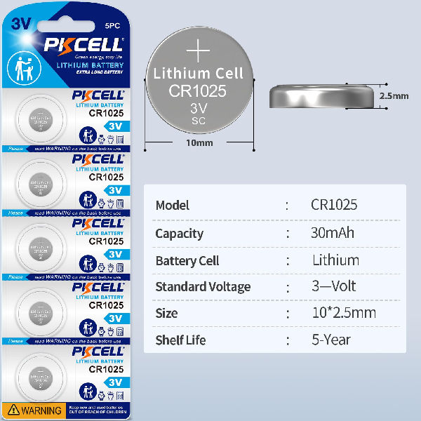 5Pcs%20CR1025%20Cell%20Batteries%203V%20Coin%20Lithium%20Battery%20For%20Computers%20Watches%20Remotes%20Calculators%20-%20Image%202