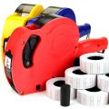 8 Digit Price Tag Machine Labeller | Label Stickers Roll | 1 Ink Roller | Multicolour. 