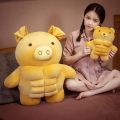 Cute Muscle Body Teddy Bear Plush Toys Stuffed animal Boyfriend Huggable Pillow Chair Cushion Birthday holiday gift for Boy Girl. 