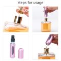 1/5pcs Portable 5ml Aluminum Mini Perfume Refill Atomizer Bottle Travel Scent Pump Spray Case Refillable Perfume Fragrance Empty Bottle Spray Atomizer Cosmetic Container Jar Tool.. 