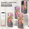 YYDS for Redmi A2+ A2 Plus A1+ A1 Plus Back Cover Romantic Tulips PU Leather Silicone Phone Case Ultra Thin Soft Drop Protection Case. 
