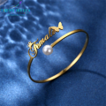 Elevate His Style with a Customized Golden Stainless Steel Pearl Bangle - Engraved Name or Message - A Thoughtful and Stylish Gift Choice - Order Now on Daraz Pakistan. 