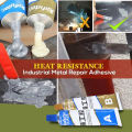 Industrial Heat Resistance Cold Weld Metal Repair Paste A&B Adhesive Gel. 