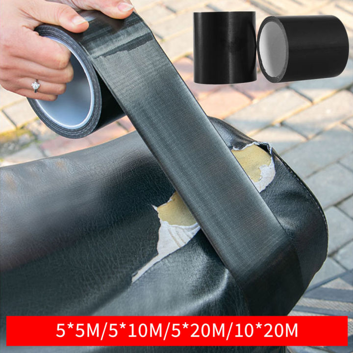 JM Self Adhesive PU Leather Repair Tape for Sofa Car Seats Handbags Furniture Shoes Repair Patches Black First Aid Leather Patch