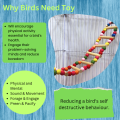 Birds Toy Perch Hanging Swings,Bird Ladder Swing,Parrot Toy,Toy for Love Bird,Canary,Budgies,Cocktaiel,Parakeet,Small and Medium size birds. 
