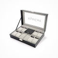 MyleCart 8 Grids Watch and Jewelry Case Watch Organizer PU Leather Watch Case Storage Box. 