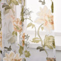 Peony Flower Roman Curtain Kitchen Window Blinds Curtains Yellow 60 x120cm. 