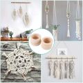 ZOROOM 25 Pcs Natural Wood Rings 70mm Unfinished Macrame Wooden Ring Wood Circles for DIY Craft Ring Pendant Jewelry Making. 