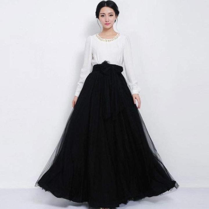 black%20long%20skirt/skirt%20with%20ribbon/trending%20skirt%20for%20women's/Net%20and%20silk%20skirt%20in%20black%20color/Maxi%20for%20women's/Black%20skirt%20for%20women's%20-%20Image%202