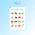 Pack of 3 - Flash Cards : Fruits Name , Vegetables Name, Animals Name - Along With Pictures - All-in-One - Flash Card A4 Size Durable Hard Coated Plastic With Ring Holder. 