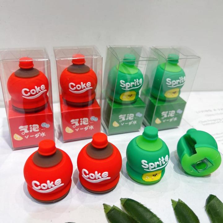 1 Pc Kawaii Novelty Hamburger Chips Drink Soft Eraser Sharpener School Office Supplies Gift Prizes Kids Cute Stationery