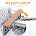 Sink Strainer Drain Telescopic Drain Basket with Adjustable Kitchen Drain Basket Fruits/Vegetables Kitchen Rack (Steel, Silver). 