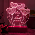 Gifts Creator Customised 3d illusion Table lamp, 3D Light Lamp, Night Lamp, Decoration Piece, Gift Piece | Heart Shape 3d lamp. 