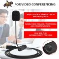 3.5mm Mini Microphone Mic Hands Free Clip For PC Laptop Loudspeaker High Sensitivty Anti-Interference. 