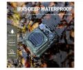 Muzen Wild Mini Portable Bluetooth Speaker, Rugged Outdoor Wireless Waterproof with Flashlight, Crystal Clear Sound, Metal Cool Look, for Adventure, Travel, Home - Green. 