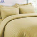 Beddy's Studio Hotel Collection Sateen Stripe Bed Sheets  Egyptian Cotton Single & King Size Fancy Bedsheet Set With Pillow Cases. 