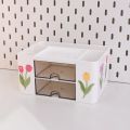 Office Desk Book Storage Home Makeup Plastic Drawer Box Stationery Container. 