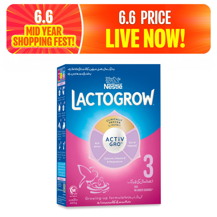 NESTLE LACTOGROW 3 Growing-up Formula Powder Milk 400g