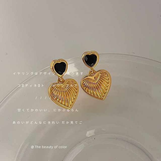 Xxixx 925 Silver Needle Plated 14k Love Heart Stud Earrings For Women X-283