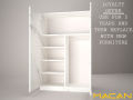 MACAN | Adjustible Space Saving Cabinet Wooden Almari Safe Almari With Drawers And Clothes Hanging Racks Show Cabinet With Drawers & Shelf Wooden Wordrobes. 