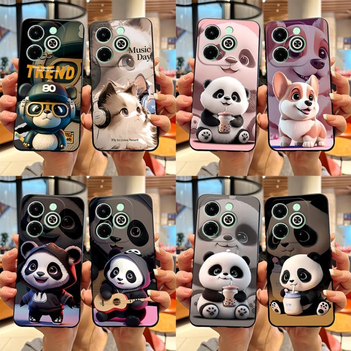Beautiful Painting Cartoon Cases For Infinix Hot 40i Shockproof Soft Silicone Phone Covers For Infinix Hot 40i Cute Back Cases
