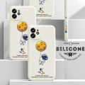 Hontinga for Infinix Note 10 Pro / Note 10 Pro NFC Back Cover Cartoon Moon Astronaut Side Design Case Square Edge Liquid Silicone Phone Case. 
