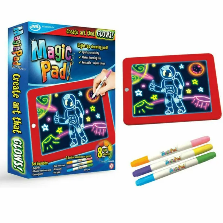 Magic%20Pad/%20Magic%20Drawing%20Pad%20For%20Kids,%20Light%20And%20Glow%20Drawing%20Tablets%20For%20Children%20&%20Adults-Magic%20Drawing/Art/Sketch%20Tablet%20Drawing%20Board%20With%20Markers%20And%20Learning%20Templates-4236%20-%20Image%202