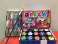 15 Orega Poster Color 12 Pcs Glitter Set  1 Paint Brush  15 different shades 15ml Each bottles Orega Colors Stationary Item For Girls. 
