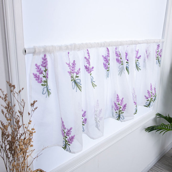 Yfashion%20Flower%20Embroidery%20Short%20Curtain%20Pastoral%20Shade%20Kitchen%20Curtains%20Half%20Curtain%20Short%20Panel%20Drapes%20-%20Image%202