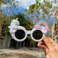 Rainbow Unicorn Kids Boys Girls Sunglasses Kids Round Colorful Rainbow UV Protect Sun Glasses Birthday Party Eyewear Accessories. 