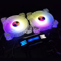 Coolmoon Argb Controller Fan Hub 4pin Pwm 5v 3pin Argb Cooling Fan Smart Remote Control Chassis Radiator For Computer Pc Case. 