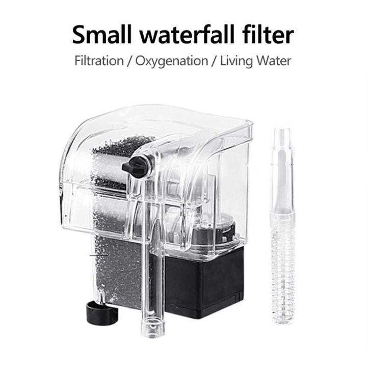 2 Fish Tank Filter Mute Wall-Mounted 3-In-1 External Oxygen Pump External Waterfall Filter Canister Filter Aquarium Hanging Filter