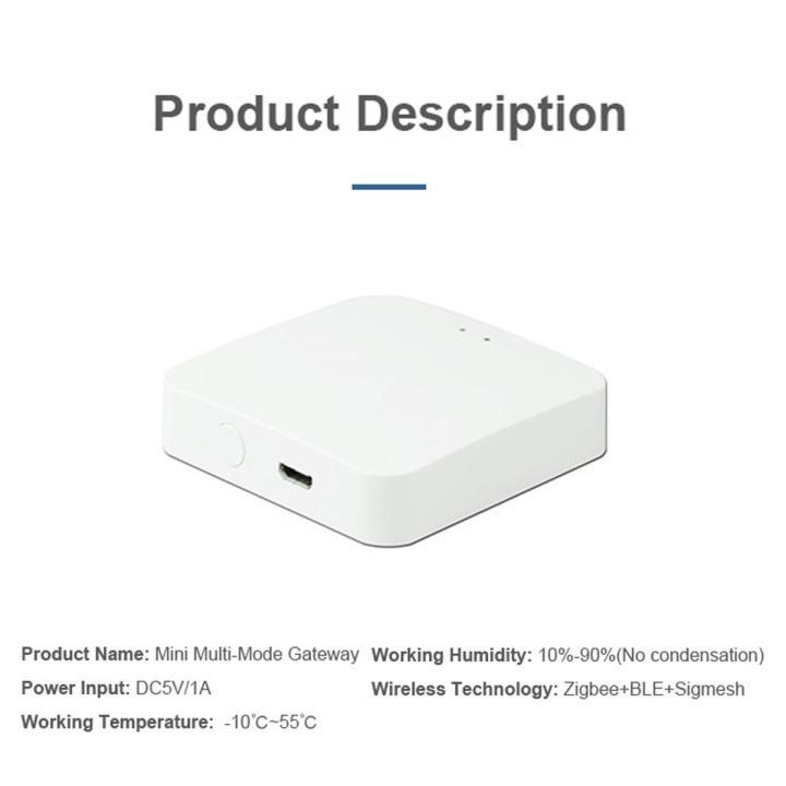 Mini Multi-mode 3 in 1 Gate Way Hub Zigbee BLE SIG mesh Multi-protocol for Smart Home Device Linkage Remote Control