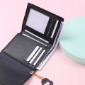 New Women Wallet Cute Cat Short Wallet Leather Small Purse Girls Money Bag Card Holder Ladies Female Hasp. 