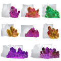 Epoxy Resin Mold Heat Resistant Faux Crystal Cluster Stone Silicone Mold Jewelry Accessories. 