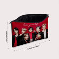 BTS Group Zipper Pouch For Army Fans Girls And Boys Multipurpose School Case. 