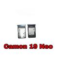 Tecno Camon 19 Neo Dual Tray SIM Slot Replacement Black, SIM Door, and Tray for Mobile Repair _ Black. 