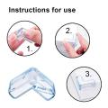 Silicone Table Protector Transparent Corner Protector Baby Safety Silicone Protector Table Corner Edge Protection Cover - 4/8/12 Pcs. 