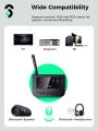 SOOMFON Bluetooth Transmitter for TV, SOOMFON Bluetooth 5.0 Audio Transmitter with Volume Control, Splitter Bluetooth Adapter for TVPC, aptX Low Latency, Ultra Long Range (Black) ORIGINAL UK ZONE STOCK. 