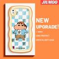 JIUMOO Casing For Samsung A10 Case Cool Crayon Shin-chan Pattern Wave Border Soft Shockproof Phone Cases Transparent TPU Silica Gel Camera lens Protective Cover. 